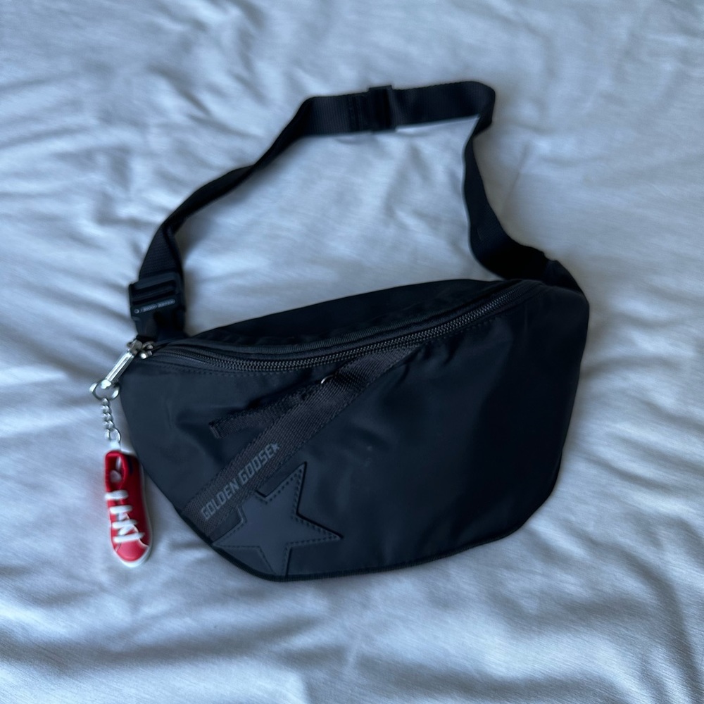 Golden Goose black nylon Journey belt bag